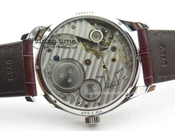 MIROTIME 0511 Sustainable Portuguese IW5444 SS White Dial RG Numbers On Brown Leather Strap A 7256